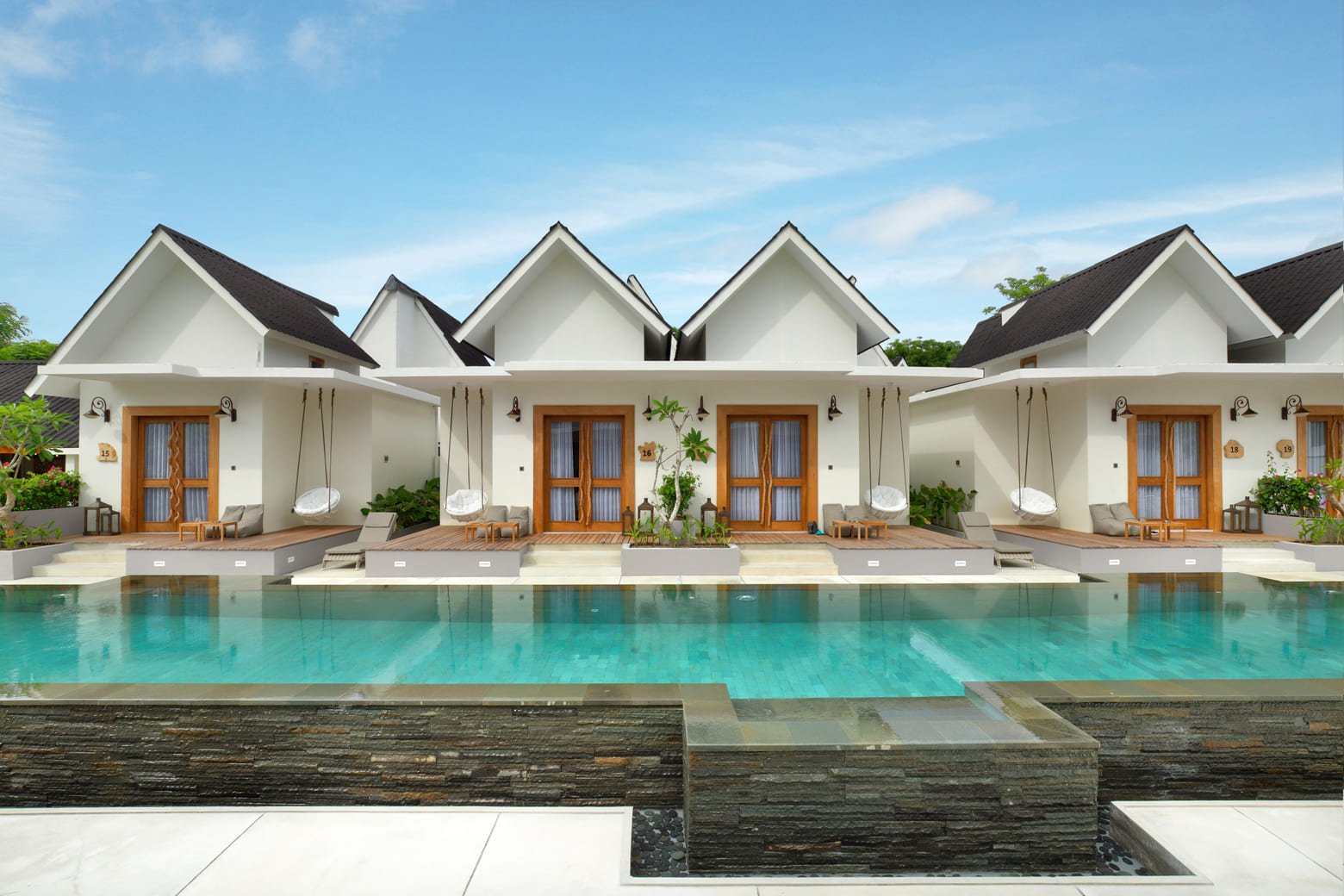 Villa pool in daylight