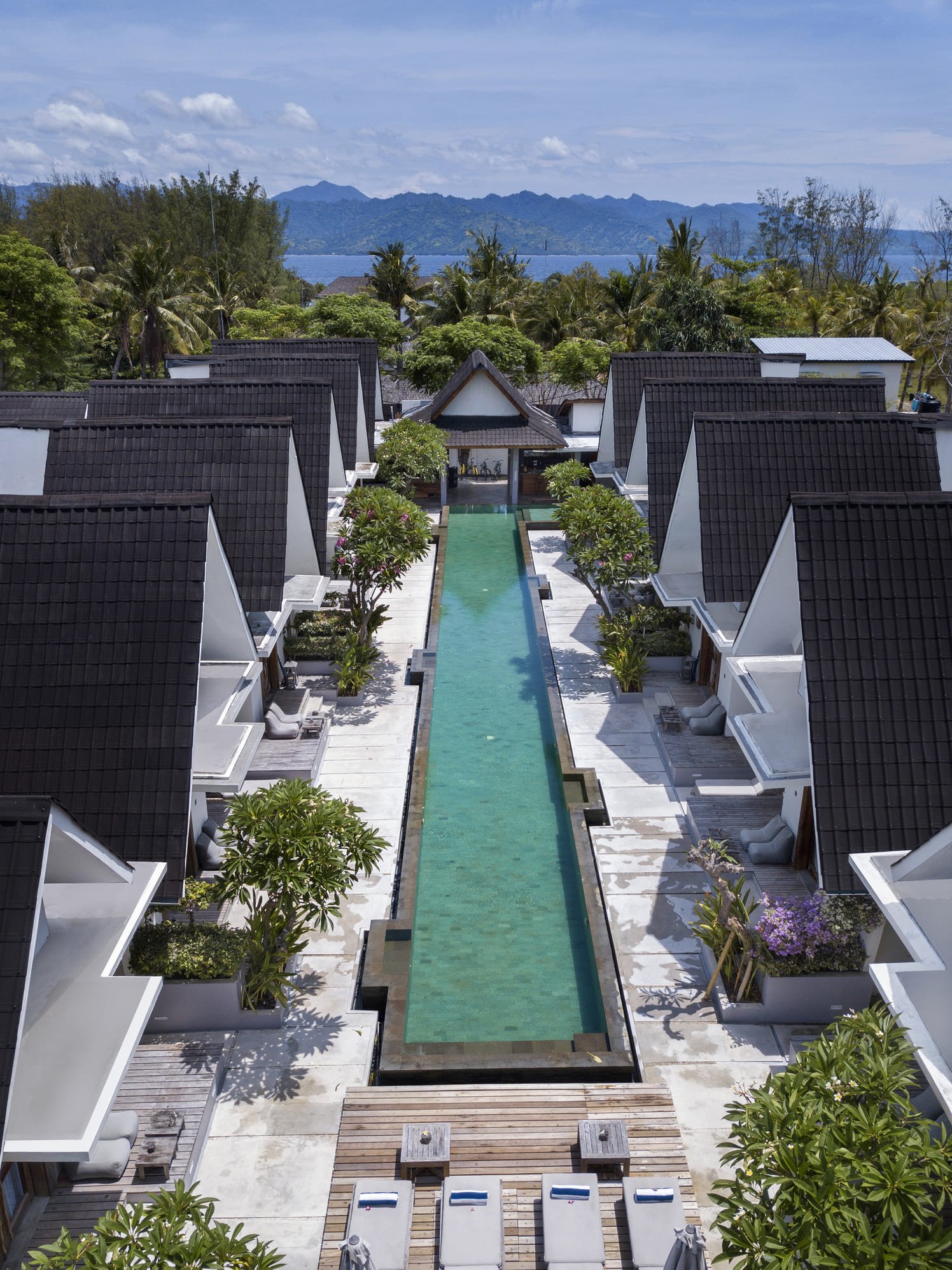 Aerial view of Gili Trawangan