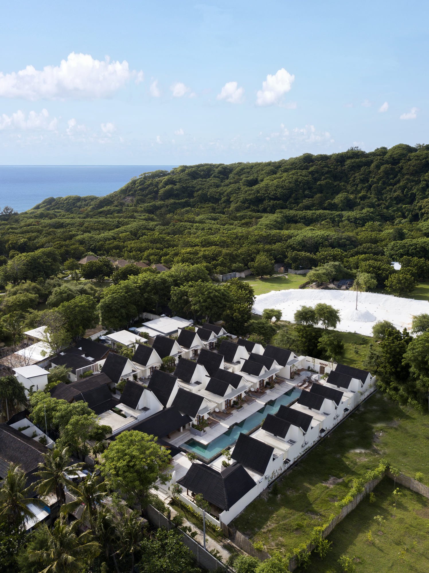 Aerial view of Ponte Villas, Gili Trawangan